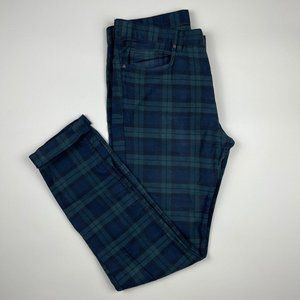 Green and blue plaid pants